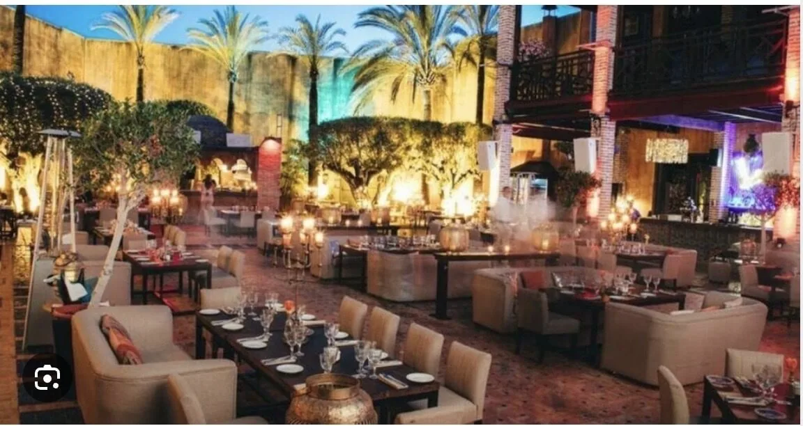 Olivia Valere Marbella legendary Arabian-palace nightclub with VIP terrace tables, candlelit gardens and premium bottle service