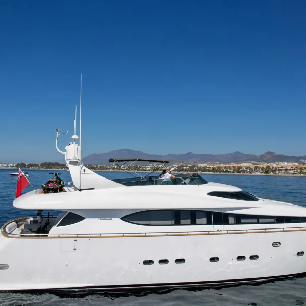 Luxury Malex motor yacht rental in Puerto Banús, Marbella – exclusive yacht charter