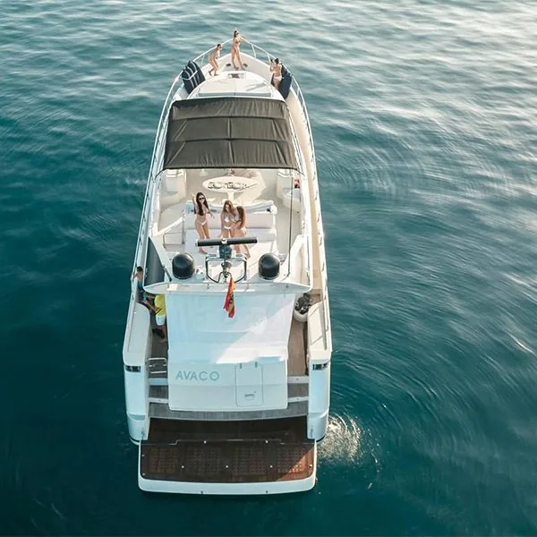 Luxury Nuvari Dominator 64 motor yacht rental in Puerto Banús, Marbella – exclusive yacht charter