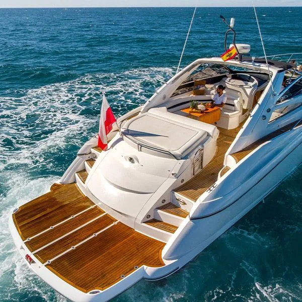 Luxury Predator 55 motor yacht rental in Puerto Banús, Marbella – exclusive yacht charter