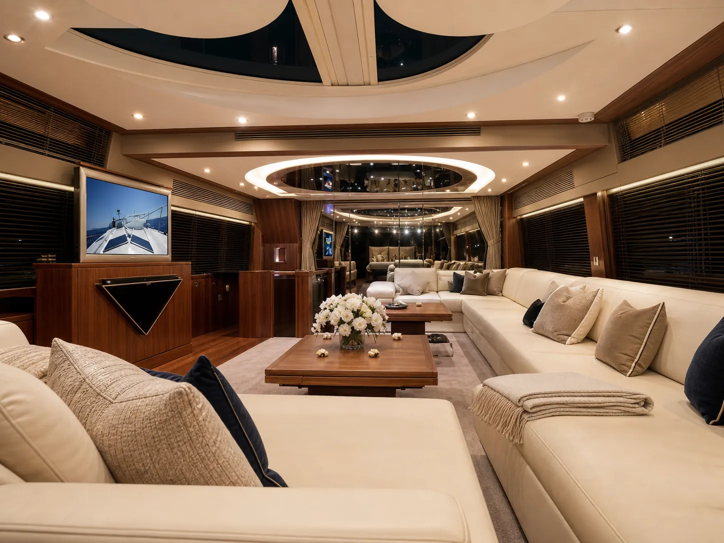 Luxury Predator 92 motor yacht rental in Puerto Banús, Marbella interior – exclusive yacht charter